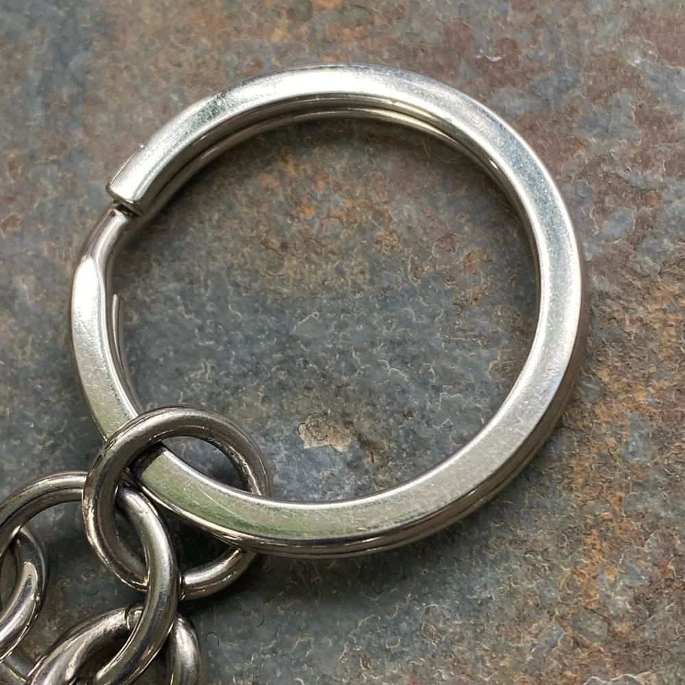 Sienna Ricchi large bag clip keychain skeleton style key with rhinestone 6.5” - Picture 7 of 8